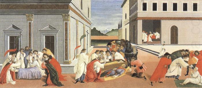 Three miracles of St Zanobius reviving the dead (mk36), Sandro Botticelli